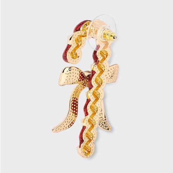 SUGARFIX BaubleBar Mint Condition
Candy Cane Earrings - Red White Pearl Gold NWT - Picture 2 of 8